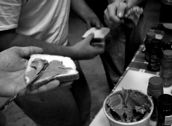 Redlands athletes prepare sandwiches